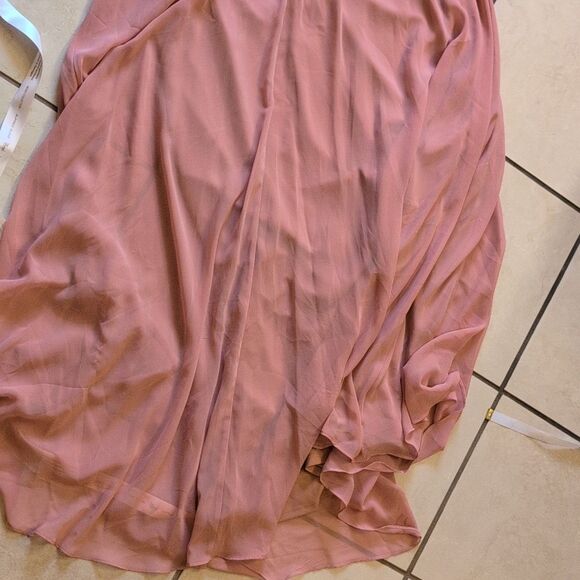 NWOT After Six Maxi Dress Desert Rose V Neck Chiffon Gown Size 0 - Picture 12 of 15